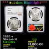 Image 1 : ***Auction Highlight*** NGC 1882-s Morgan Dollar $1 Graded ms66 By NGC (fc)