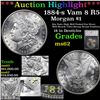 *Highlight Of Entire Auction* 1884-s Vam 8 R5 Morgan Dollar $1 Graded ms62 By SEGS (fc)
