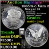 Image 1 : ***Auction Highlight*** 1885/5-o Vam 2 Morgan Dollar $1 Graded ms65+ dmpl By SEGS (fc)