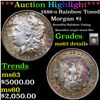 ***Auction Highlight*** 1886-o Rainbow Toned Morgan Dollar $1 Graded ms63 Unc details BY SEGS (fc)