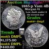 Image 1 : ***Auction Highlight*** 1885-p Vam 4B I2 R5 Morgan Dollar $1 Graded ms64+ dmpl By SEGS (fc)