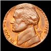 Image 2 : ***Auction Highlight*** 1978-p Mint Error 5c struck on 1c planchet Jefferson 5c Graded ms64 rb BY SE