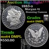 Image 1 : ***Auction Highlight*** 1883-o Morgan Dollar $1 Graded ms64 DMPL BY SEGS (fc)