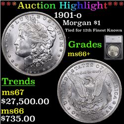 ***Auction Highlight*** 1901-o Morgan Dollar $1 Graded ms66+ By SEGS (fc)