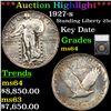 Image 1 : *Highlight Of Entire Auction* 1927-s Standing Liberty Quarter 25c Graded ms64 By SEGS (fc)