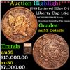 Image 1 : ***Auction Highlight*** 1795 Lettered Edge C-1 Liberty Cap half cent 1/2c Graded au53 Details By SEG