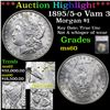 Image 1 : *Highlight Of Entire Auction* 1895/5-o Vam 3 I2 R4 Morgan Dollar $1 Graded ms60 By SEGS (fc)