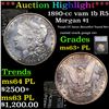 Image 1 : ***Auction Highlight*** 1890-cc vam 1b R5 Morgan Dollar $1 Graded ms63+ PL By SEGS (fc)