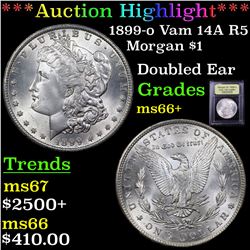 ***Auction Highlight*** 1899-o Vam 14A R5 Morgan Dollar $1 Graded GEM++ Unc By USCG (fc)