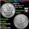 Image 1 : ***Auction Highlight*** 1897-o Morgan Dollar $1 Graded Select Unc By USCG (fc)
