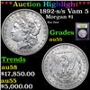 ***Auction Highlight*** 1892-s /s Vam 5  Morgan Dollar $1 Graded Choice AU By USCG (fc)