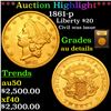 ***Auction Highlight*** 1861-p Gold Liberty Double Eagle $20 Graded AU Details BY USCG (fc)