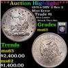 Image 1 : ***Auction Highlight*** 1876-s OBV 2 Rev 2 Mint Error Trade Dollar $1 Graded Select Unc BY USCG (fc)