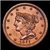 Image 2 : ***Auction Highlight*** 1851 C-1 Braided Hair Half Cent 1/2c Graded Select Unc RB By USCG (fc)