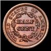 Image 3 : ***Auction Highlight*** 1851 C-1 Braided Hair Half Cent 1/2c Graded Select Unc RB By USCG (fc)