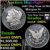 Image 1 : ***Auction Highlight*** 1887/18-p Vam 10 R5 Morgan Dollar $1 Graded Choice Unc+ DMPL By USCG (fc)