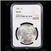 Image 2 : NGC 1887-p Morgan Dollar $1 Graded ms65 By NGC