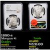 Image 1 : NGC 1880-s Morgan Dollar $1 Graded ms65 By NGC