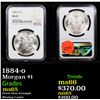 Image 1 : NGC 1884-o Morgan Dollar $1 Graded ms65 By NGC
