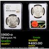 Image 1 : NGC 1900-o Morgan Dollar $1 Graded ms65+ By NGC