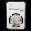 Image 2 : NGC 1900-o Morgan Dollar $1 Graded ms65+ By NGC