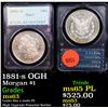 Image 1 : PCGS 1881-s OGH Morgan Dollar $1 Graded ms63 By PCGS