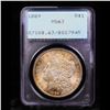 Image 2 : 1889-p Colorfully Toned OGH Morgan Dollar $1 Graded ms63 By PCGS