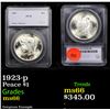 Image 1 : 1923-p Peace Dollar $1 Graded ms66 By SEGS