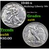 Image 1 : 1946-s Walking Liberty Half Dollar 50c Grades Choice AU/BU Slider