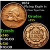 Image 1 : 1857 Flying Eagle Cent 1c Grades vf++