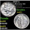 Image 1 : 1937-s Mercury Dime 10c Grades GEM+ Unc