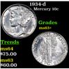 Image 1 : 1934-d Mercury Dime 10c Grades Select+ Unc