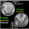 Image 1 : 1883-o Morgan Dollar $1 Grades Choice Unc PL