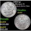 Image 1 : 1902-p Morgan Dollar $1 Grades Select Unc