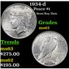 Image 1 : 1934-d Peace Dollar $1 Grades Select Unc