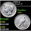 Image 1 : 1921-p Peace Dollar $1 Grades vf++