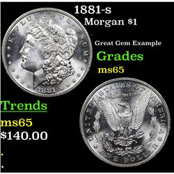 1881-s Morgan Dollar $1 Grades GEM Unc