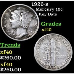 1926-s Mercury Dime 10c Grades xf