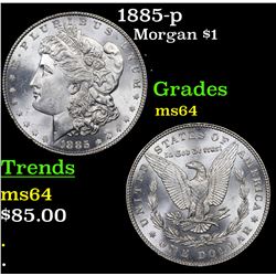 1885-p Morgan Dollar $1 Grades Choice Unc