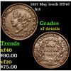 Image 1 : 1837 May tenth HT-67 Hard Times Token 1c Grades xf details