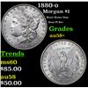 Image 1 : 1880-o Morgan Dollar $1 Grades Choice AU/BU Slider+