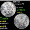 Image 1 : 1887-p Morgan Dollar $1 Grades Choice+ Unc