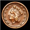 Image 2 : 1864 Princess Head Liberty Civil War Token 1c Grades xf+