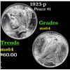 Image 1 : 1923-p Peace Dollar $1 Grades Choice Unc