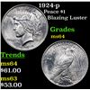 Image 1 : 1924-p Peace Dollar $1 Grades Choice Unc