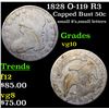 Image 1 : 1828 O-119 R3 Capped Bust Half Dollar 50c Grades vg+