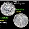 Image 1 : 1936-s Mercury Dime 10c Grades Select Unc