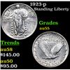 Image 1 : 1923-p Standing Liberty Quarter 25c Grades Choice AU
