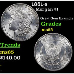 1881-s Morgan Dollar $1 Grades GEM Unc