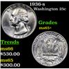 Image 1 : 1936-s Washington Quarter 25c Grades GEM+ Unc